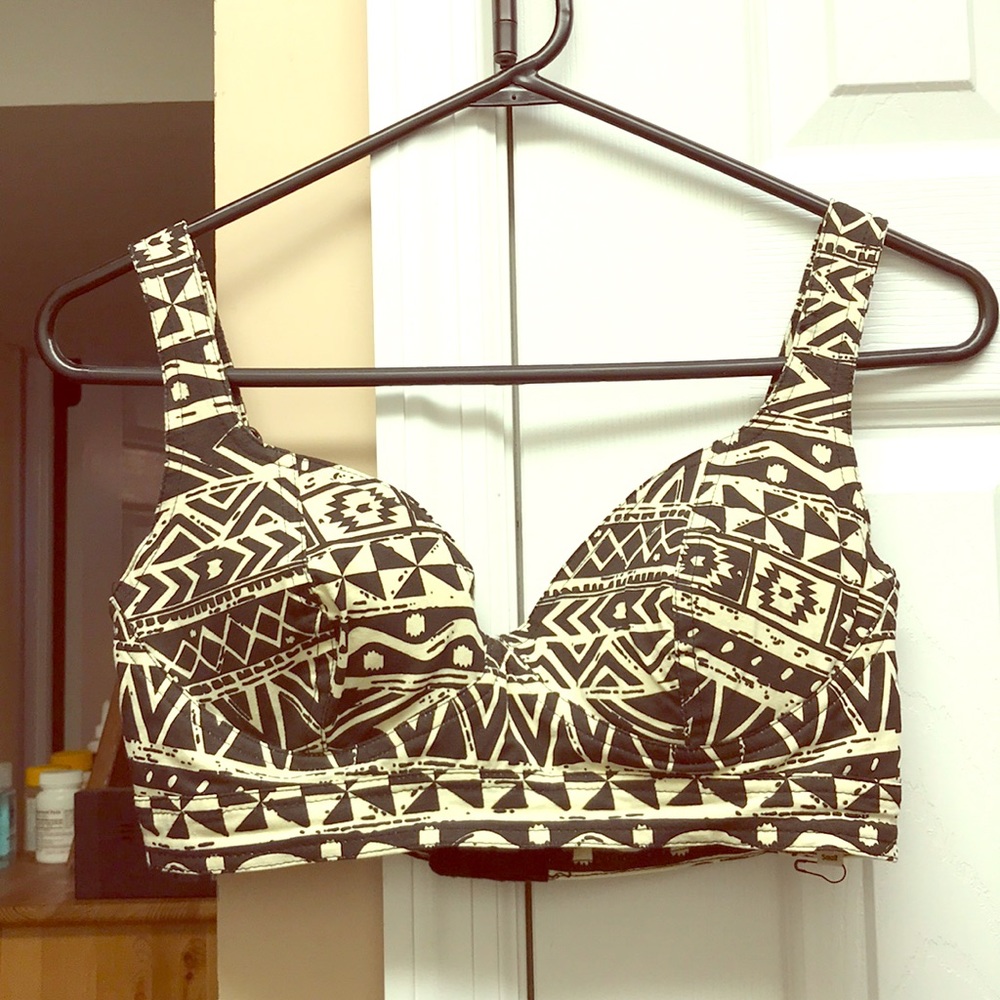 Aztec Print Crop Top